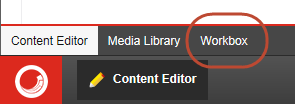 The Workbox tab in the Pages bar