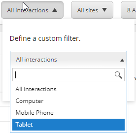 The segment filter list