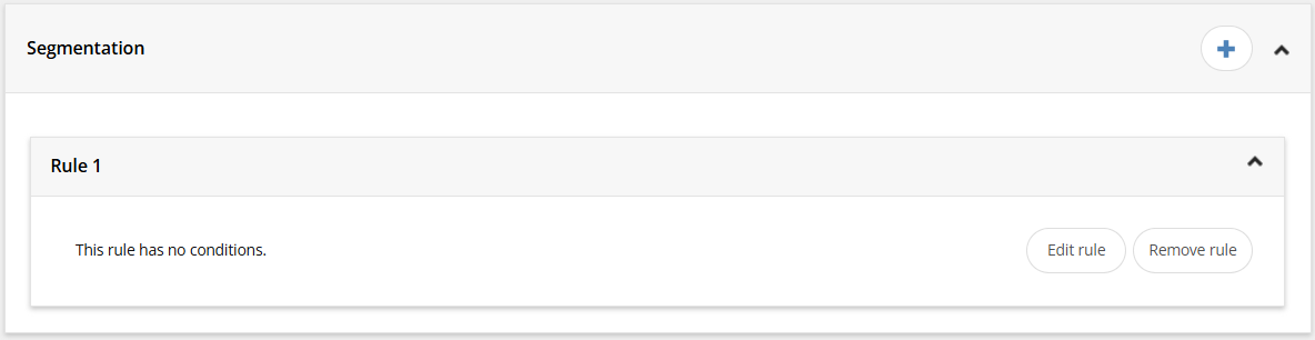 A new rule in the Segmentation section on the Segment page, showing the Edit rule button.