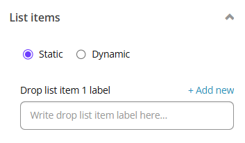 Add new list item.