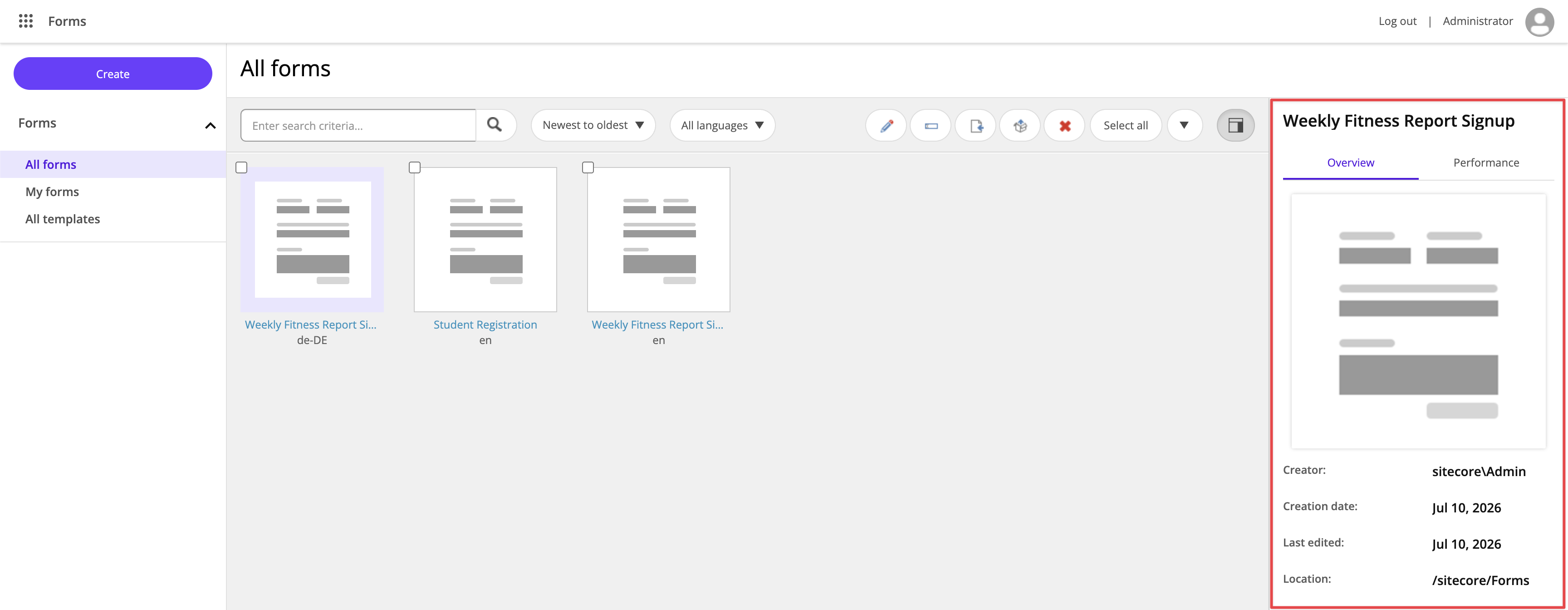 Sitecore Form templates Sitecore Form templates