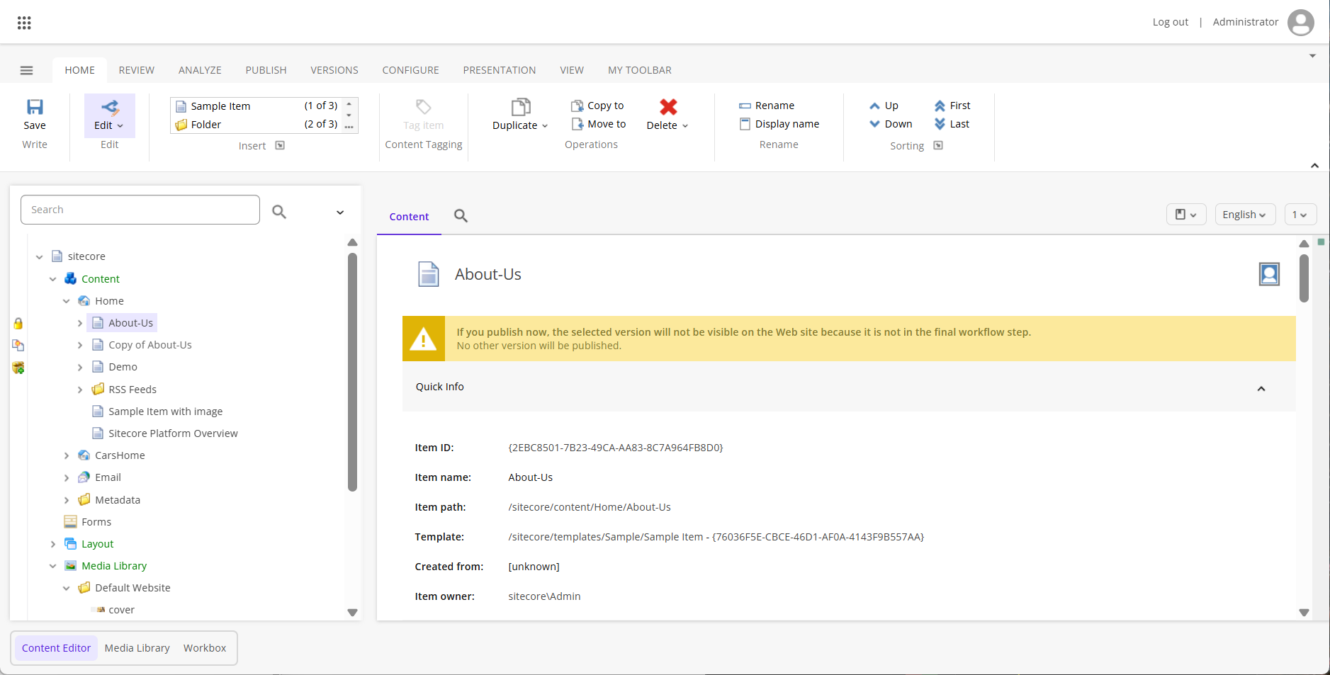 After processing, a new item is created under the selected parent and saved with the extracted content.