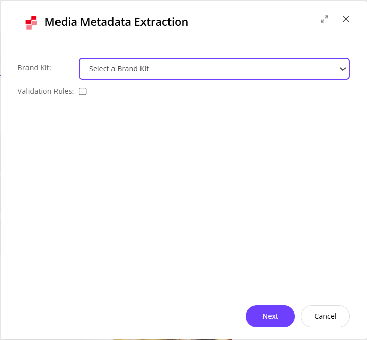 You can select the Validation Rules option in the Media Metadata Extraction dialog. You can select the Validation Rules option in the Media Metadata Extraction dialog.