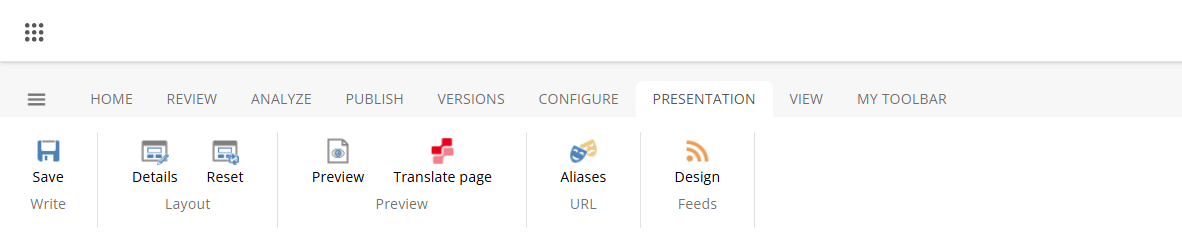 On the Presentation tab, click Translate.