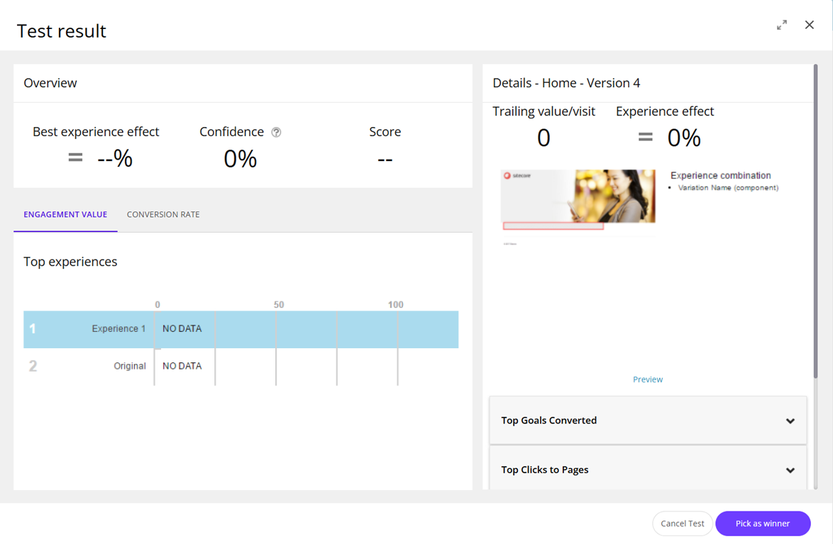 You can also cancel the test in the Test Result dialog You can also cancel the test in the Test Result dialog