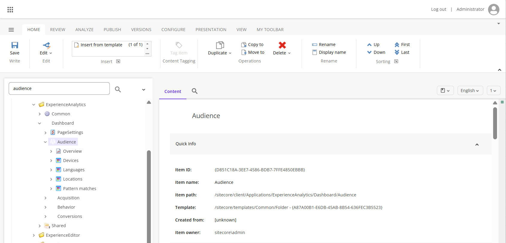 Audience report in Content Editor Dashboard Audience report in Content Editor Dashboard