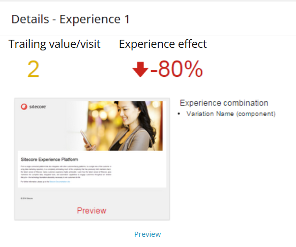 The Details panel for the Engagement value tab The Details panel for the Engagement value tab