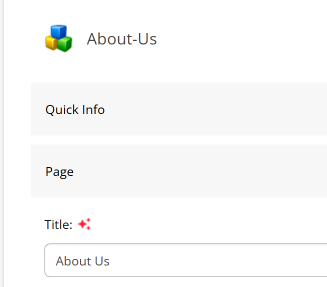 The original item in the Content Editor