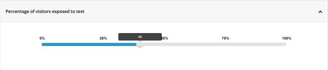 The Percentage of visitors exposed to test section