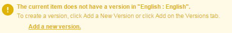The language version notification The language version notification