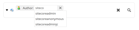 The list of suggested searches below the Search field. The list of suggested searches below the Search field.