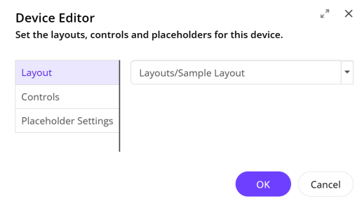 The Device Editor dialog