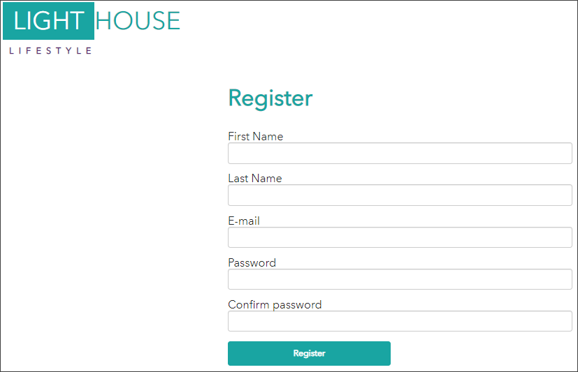 Example of a form with company branding