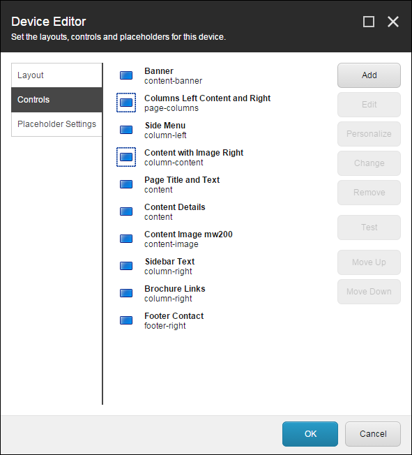 The Device Editor dialog box