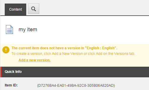 The language version notification The language version notification
