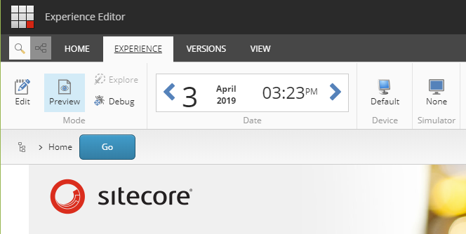 The Experience tab in the ribbon The Experience tab in the ribbon