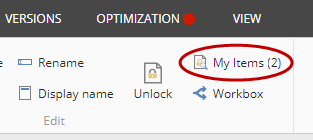 The View tab on the Experience Editor ribbon The View tab on the Experience Editor ribbon