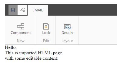 Email tab showing the Layout section.