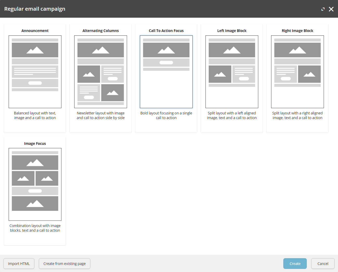 Regular email campaign templates. Regular email campaign templates.