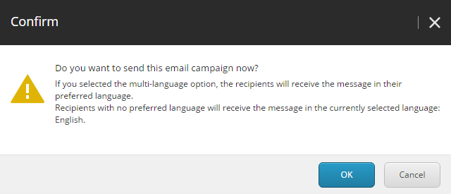 Confirmation dialog box.