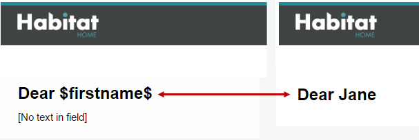 Email message illustrating how a token works.