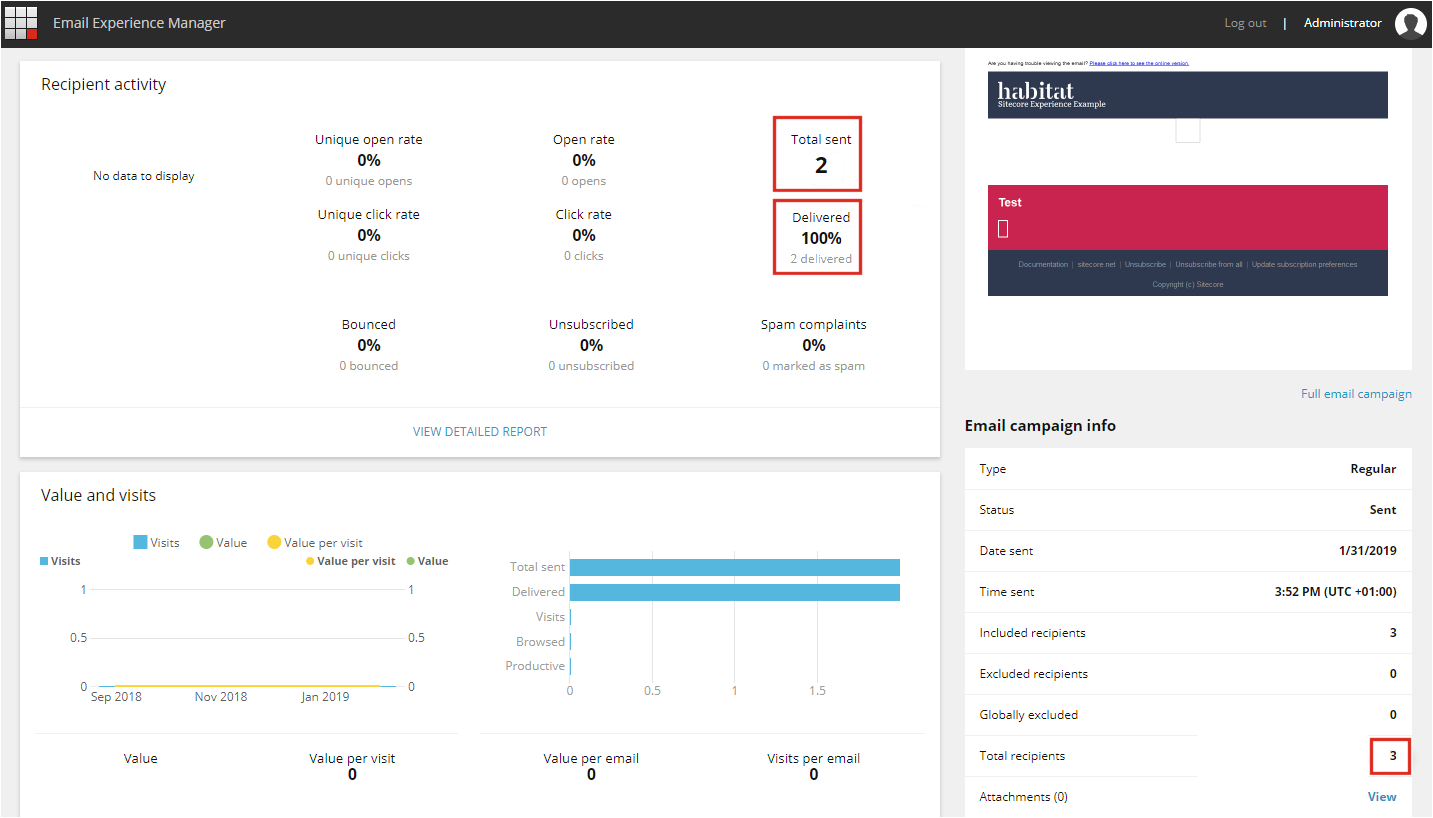 Example of email reports showing a discrepancy between total sent and delivered percentage. Example of email reports showing a discrepancy between total sent and delivered percentage.