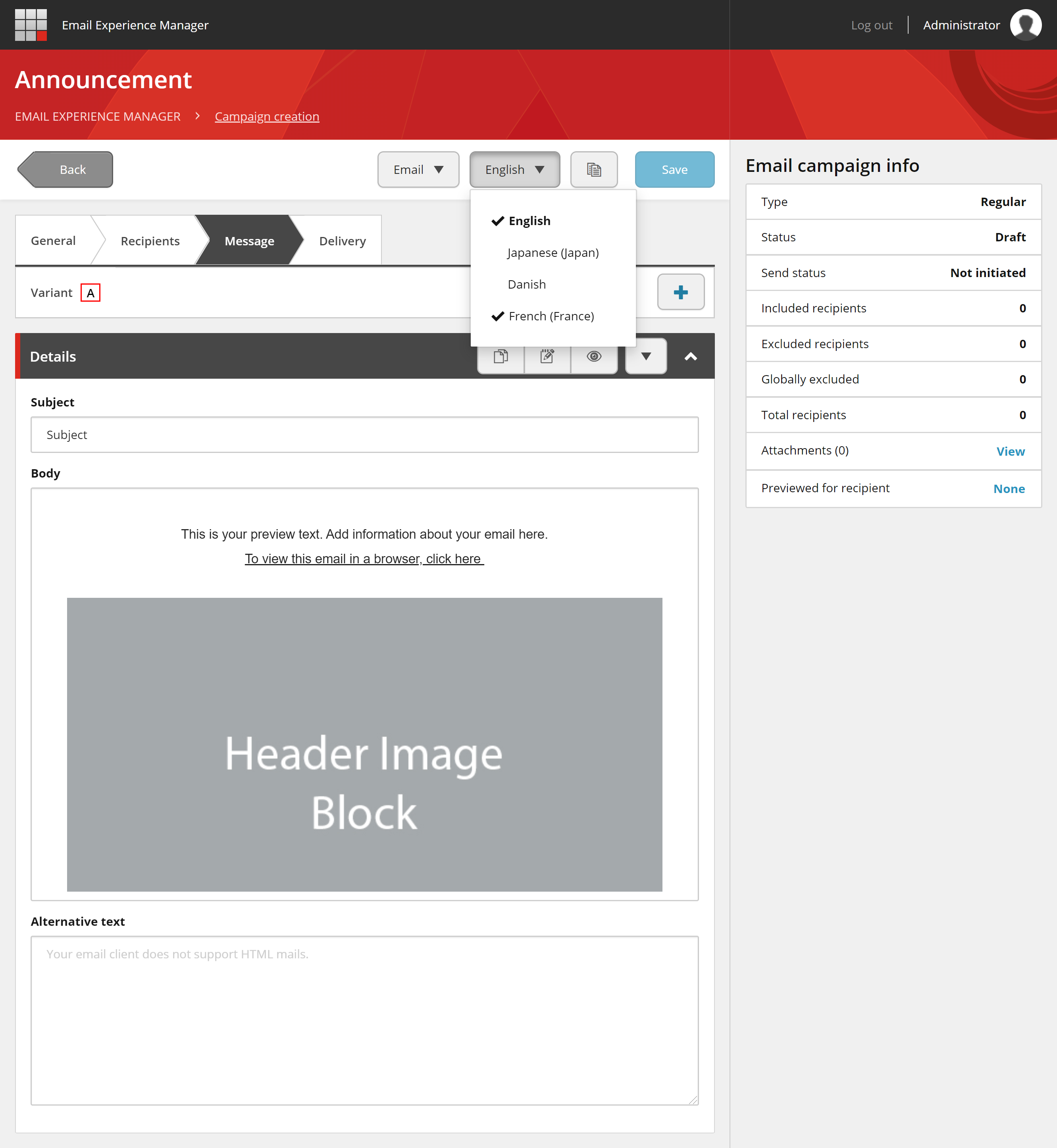 View the languages available in your Sitecore installation. View the languages available in your Sitecore installation.