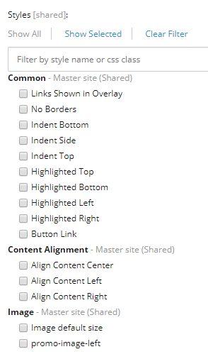Master site styles example. Master site styles example.