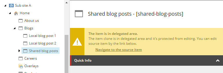Clone that is part of a delegated area Clone that is part of a delegated area
