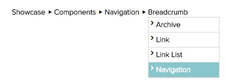 Breadcrumb navigation Breadcrumb navigation