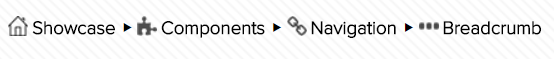 Icon breadcrumb example Icon breadcrumb example