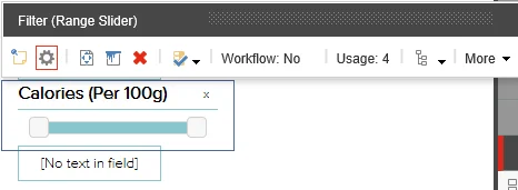 Click the cogwheel to change the range slider settings