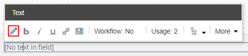Click Edit the text to open the Rich text editor Click Edit the text to open the Rich text editor