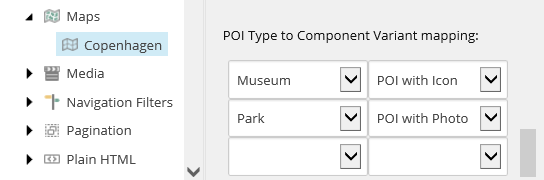 Map the POI type to the variant Map the POI type to the variant