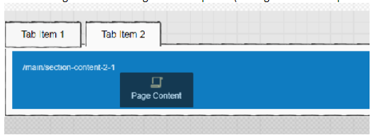 Page content component dragged to the tab item. Page content component dragged to the tab item.