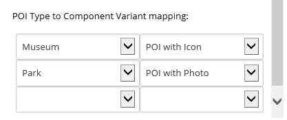 POI to variant mapping POI to variant mapping