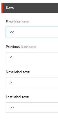 Dialog for label texts, showing the use of angle brackets as label text.