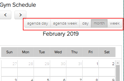 Calendar settings Calendar settings