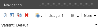 The toolbar of the Navigation component The toolbar of the Navigation component