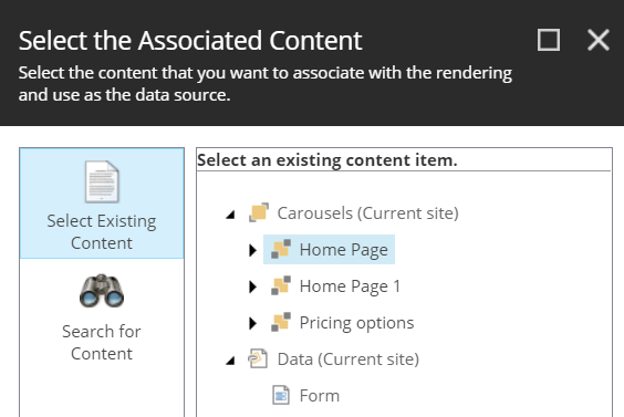 Use existing content to fill the carousel Use existing content to fill the carousel