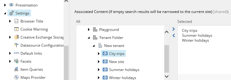 Add the sites that you want to include in the search. Add the sites that you want to include in the search.