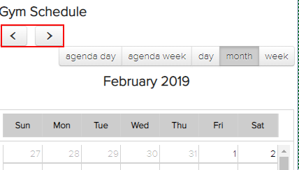 Add arrows to the calendar Add arrows to the calendar