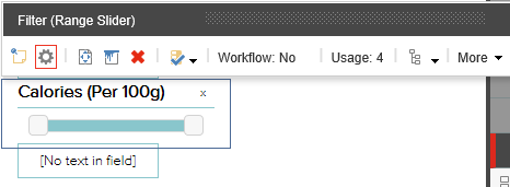 Click the cogwheel to change the range slider settings