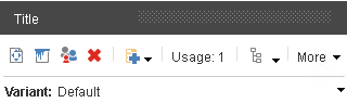 The floating toolbar for the Title component The floating toolbar for the Title component