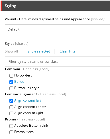 Select a style