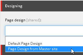 Specify a page design.