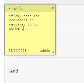 Sticky note example