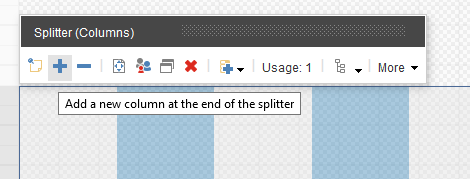 Drag the splitter to the page Drag the splitter to the page