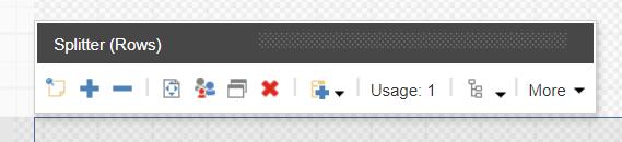 Drag the splitter to the page Drag the splitter to the page