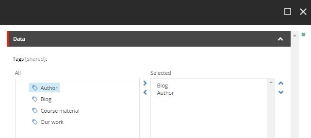 Edit tags